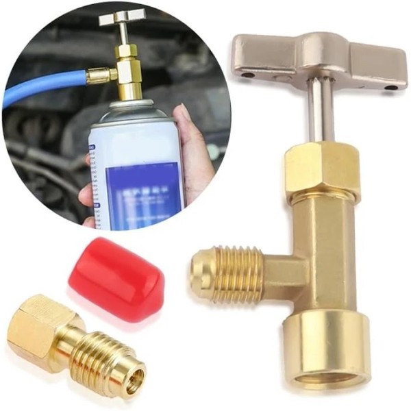 IHOTDER R134A Can Tap,Puncture Style AC Refrigerant Tap Valve with