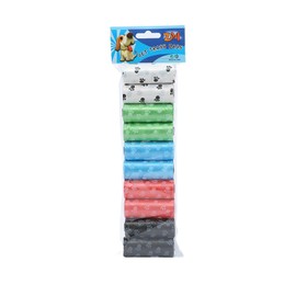 Vavious Dog Poop Bags Rolls Disposable Paw Prints Trash Bags for Dogs Durable Leak-Proof Dog Waste Bags 10 Rolls Waste Bags Rainbow 200 Count
