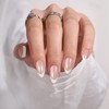 Press On False Nails Short - BTArtbox White French Tip