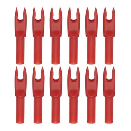 PATIKIL Archery Arrows Cams 4.2 mm, Pack of 12 Plastic Insert Arrow Cams Replacement Arrow Shafts for Hunting Shooting Compound Recurve Bow, Red