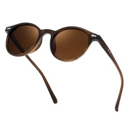 Feisedy Sunglasses Polarized Ultra Lightweight 21g Fashionable Popular Drive Mountain Climbing Fishing Driving Travel UV400 UV Protection Fashion Unisex Round B1327, Chakiro