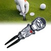 Golf Divot Repair Tool,Skull Shape Ball Marker - Zinc Alloy