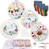 Beginners Embroidery Stitch Practice kit, 4 Sets Embroidery Starter Kit
