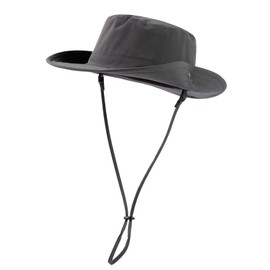 Oversize M/L Bucket Sun Hat for Men Women Waterproof UV Protection Packable Lightweight Wide Brim Boonie Cap Golf Fishing Hiking Safari Dark Grey