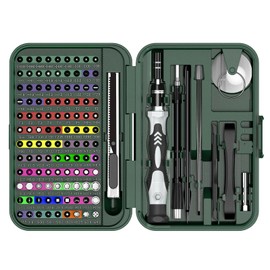 ORIA Precision Screwdriver Set, 132 in 1 Magnetic Repair Tool Kit with Case, Multi-function Manual Screwdriver Set with 108 Bits, Tweezers, Extension Rod, for Electronics, Watches, Glasses