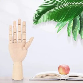 Modelo De Mano Derecha, Articulado, De Madera, De 18x6 Cm