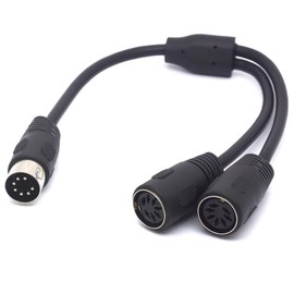 OpenII 7 Pin DIN Splitter Cable 7 Pin Male to 2 DIN Female Y Cable for Naim Quad Stereo System