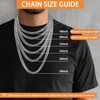 Jewlpire Silver Chain for Men, Diamond Cut Miami Cuban Link