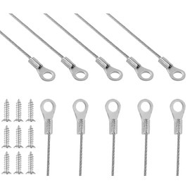 Bivethoi 10pcs Cabinet Door Restraint Kit, 30cm / 12 Inch Door Hinge Limiter Stainless Steel Restraint Cable, Lid Support Chain Door Limiter Stop for Limiting Chest Cupboard Door Swing