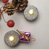 ONEIHOMM Silver Flameless Tealight Candles with Timer,Glitter Battery Operated Tea