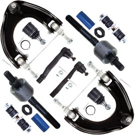 SCITOO 10pcs Front Suspension Kit For Honda Civic 1988-1991 For Honda CRX 1988-1991 (w/Parts Upper Control Arm and Ball Joint, Lower Ball Joint, Sway Bar Link, Inner Outer Tie Rod End)