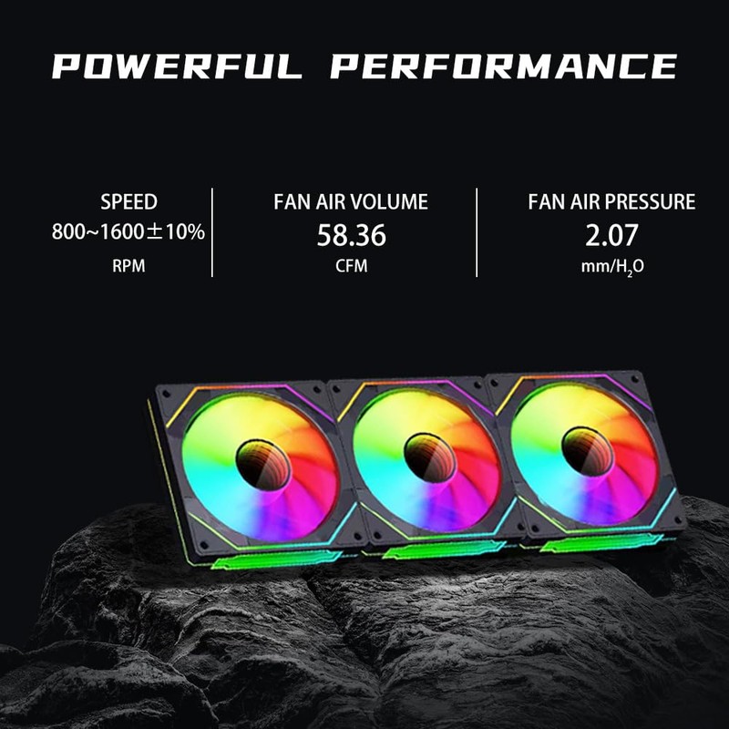 Jungle Leopard Prism4 Pro X3 120mm ARGB Reverse Case Fans,Infinity