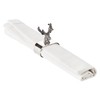 EDZARD Set of 2 Napkin Rings Stag Elegant Silver-Plated Length