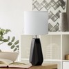 Simple Designs LT2082-BLK Ceramic Prism Table Lamp, Black