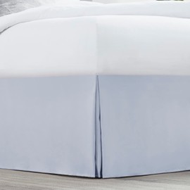 Nestl Ice Blue Bed Skirt King Size - King Bed Skirt 14 Inch Drop - Brushed Microfiber Bed Skirts - Hotel Quality Pleated Bed Skirt - Shrinkage & Fade Resistant