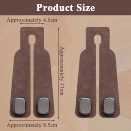 Car Seat Back Storage Hook 2 PCS Car Seat Hooks for Headrest Double Hook Purse Hook Leather Car Seat Organiser Hooks Car Seat Storage Hook Car Holder Accessories for Bags, Purses, Handbags, Brown