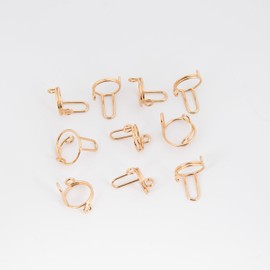 20PCS Adjustable Wudu Nail Rings for Halal Muslim Nails Detachable Fingernail Ring (Gold)