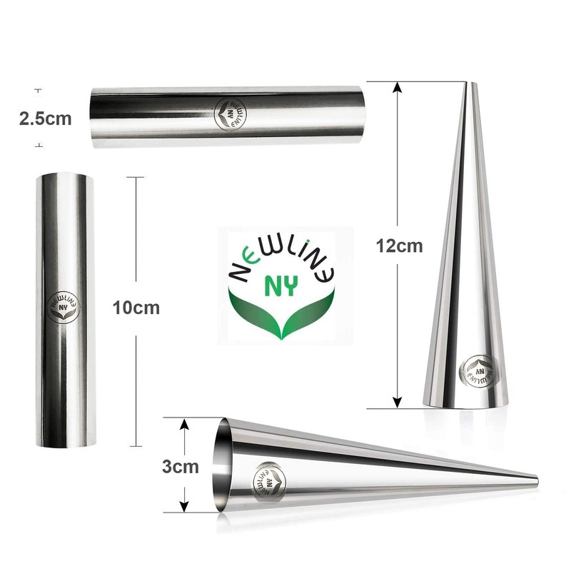 NewlineNY Stainless Steel 10 Pcs FROMAGE POURERS TUBES SET, 6