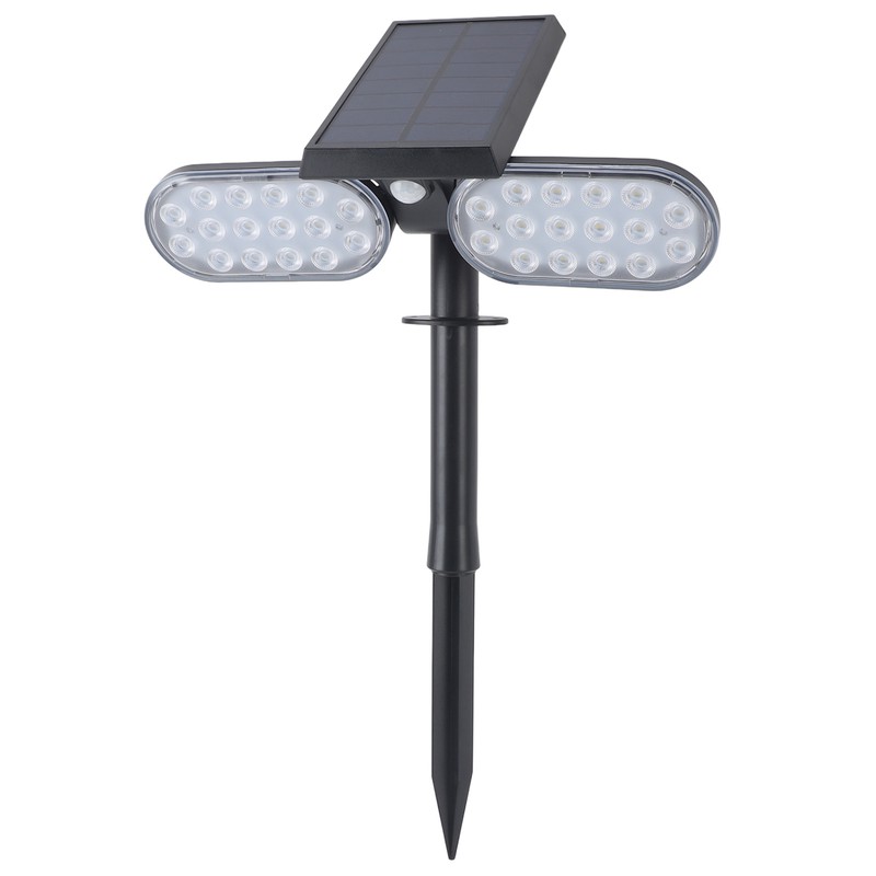 Solar Motion Sensor Wall Light 2 Heads IP65 Waterproof High