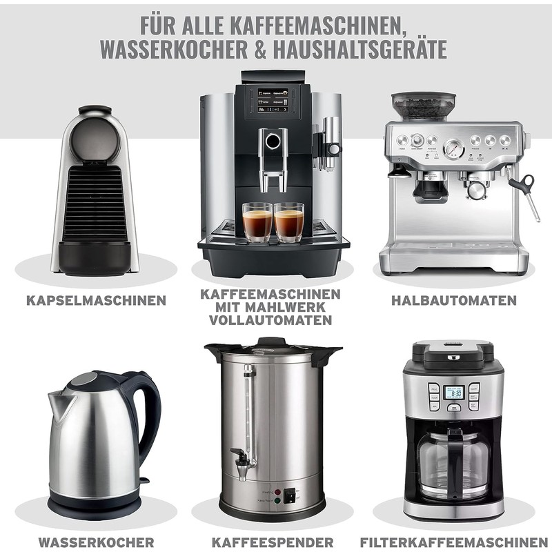 Caffenu Universal Eco Descaler Compatible with Nespresso, Tchibo Caffissimo and
