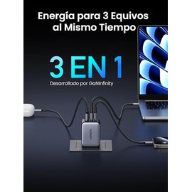 UGREEN Nexode X Serie 65W Cargador Tipo C, 3 Puertos Mini