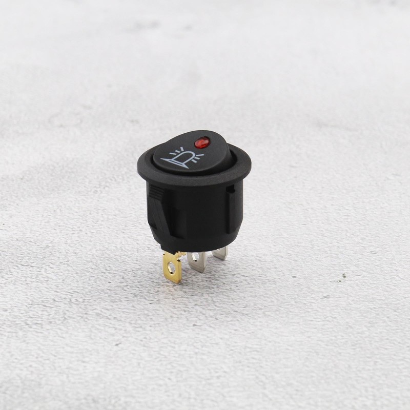 VGOL 5PCS Round Rocker Switch 12V 20A 3 Pins On/Off