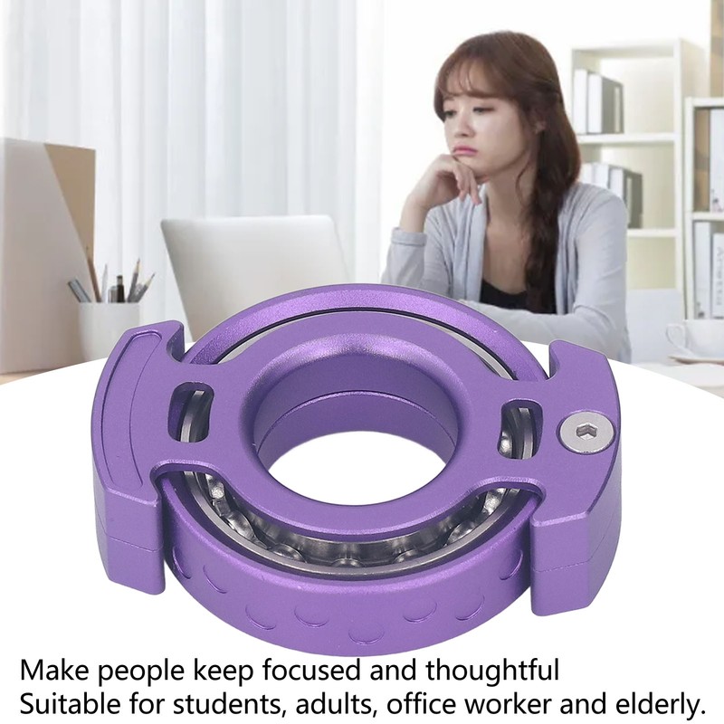 Fingertip Gyroscope Reduce Anxiety Free Rotating Metal Ring Decompression Toy