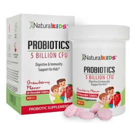 Suplemento probiótico en tabletas NaturalKids de 60 onzas