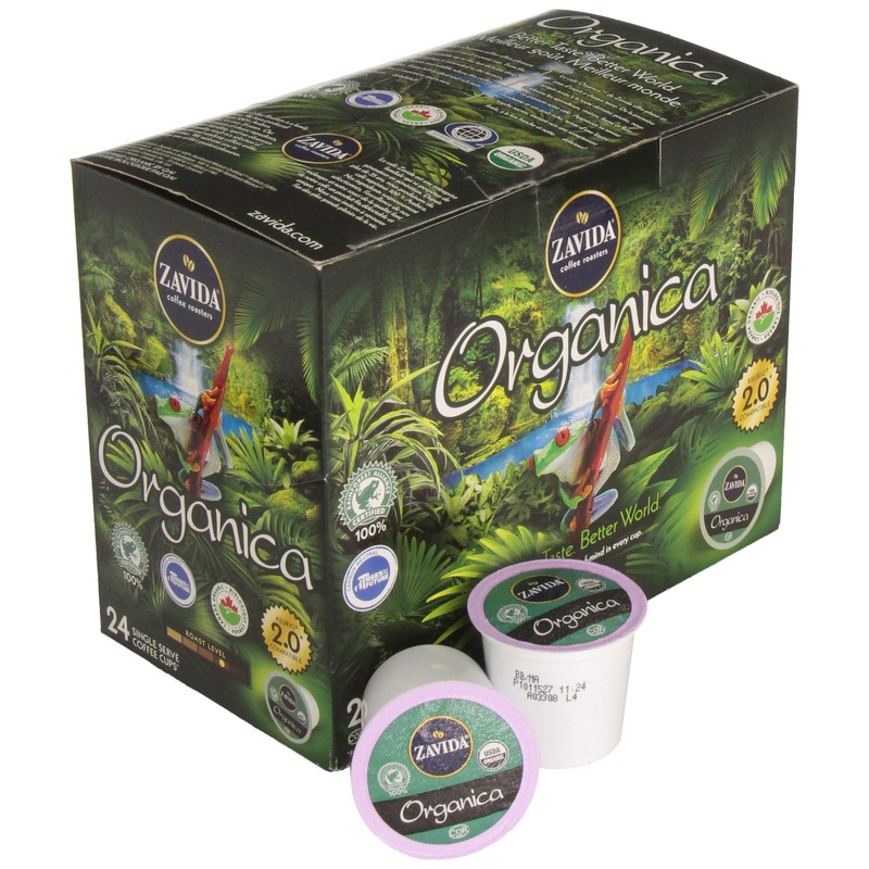Zavida Organic Single Serve Coffee Capsule, Compatible with Keurig K-Cup