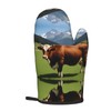 YYHWHJDE Real Swiss Cow Brown Pattern Quality Oven Mitts and