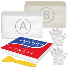 Epoxy Putty, 12oz/340g Fast Repair Plumbers Putty, High Strength AB Epoxy Puttys Fix Leaks, Cracks and Fill Holes, 2 Part Sculpt Clay Filler for Bonding Metal, Wood, Tile, Ceramics (White)