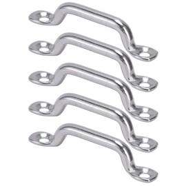 Rankomu Footman Loop, 10Pcs Stainless Steel Footman Loops, 316 Marine Grade Bimini Top Pad Eye Straps for Boats, Kayaks, Canoe Tie Down Deck Hardware Rigging