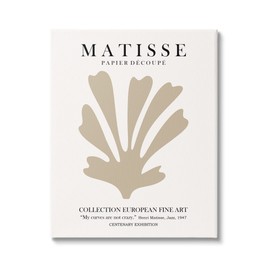 Stupell Industries Abstract Botanical Design Exhibition Flyer Matisse Text, Design by Ros Ruseva