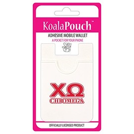 Sorority Shop Chi Omega - Koala Pouch - Adhesive Cell Phone Wallet with XO Greek Letter Design
