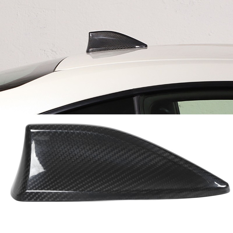 Shark Fin Antenna Cover Black Self Adhesive Carbon Fiber Decoration