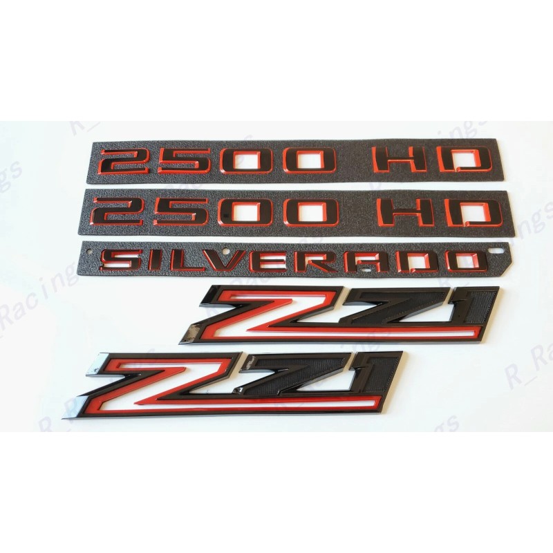 GM Auto Black Red Doors 2500HD Tailgate Silverado Fender &