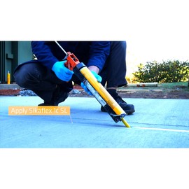 AWF PRO - Sikaflex 1C SL 10 oz Limestone, Concrete Expansion Joint Filler, Self Leveling, Polyurethane Sealant. Pack of 12