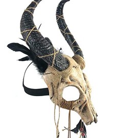 KB Ram Skull Masquerade Mask in Natural Tones M39565 Head Band Mask