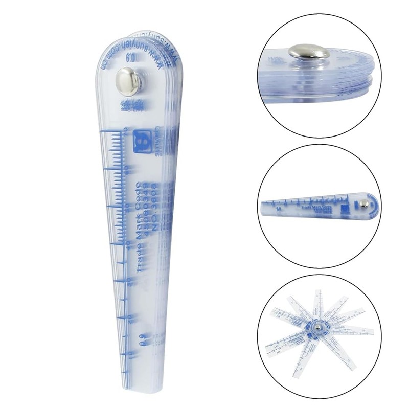 Tebbomp Plastic Feeler Gauge 0.05-1mm Thickness Measuring Tools 13 in