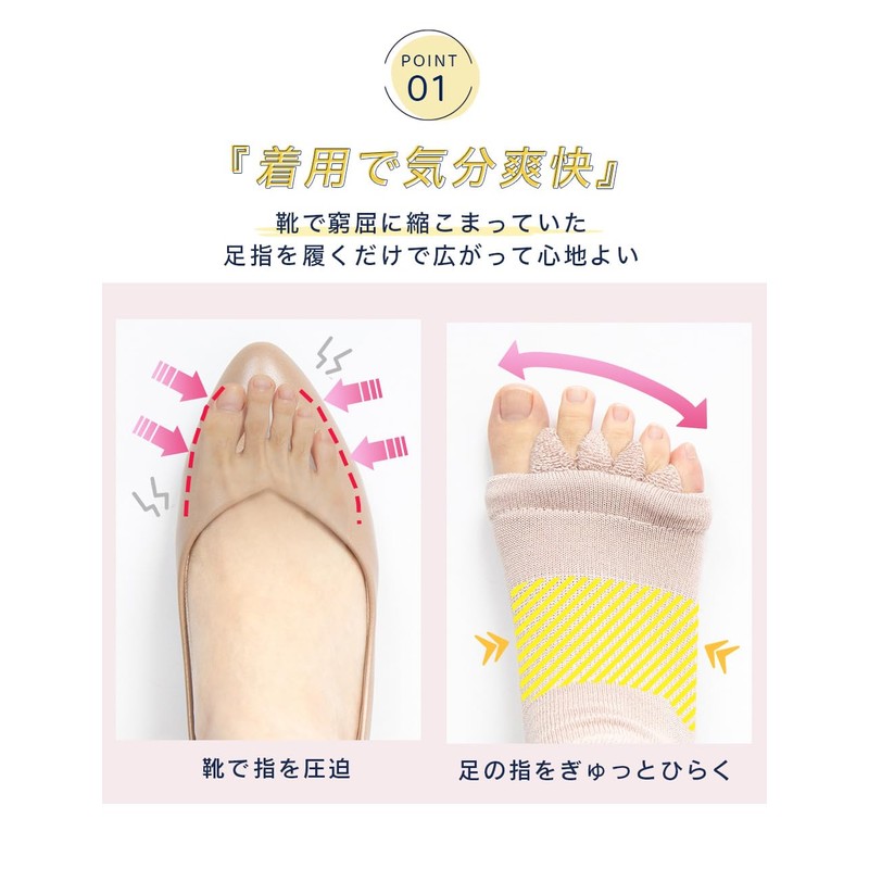 [ドクターショール] めぐっぱ 足指オープナー 指を開くサポーター レディース グレー