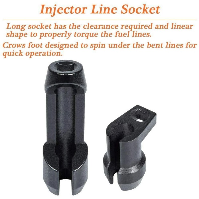 LL-Auto Fuel Injector Line Removal Tool 17MM Socket for 6.7L