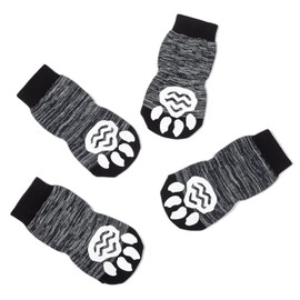 Harfkoko 8 Sizes Anti-Slip Dog Socks Cat Socks Dog Cat Paw Protector With Rubber Reinforcement, Traction Control for Indoor Wear, Fit Extra Small to Extra Large Dogs Cats