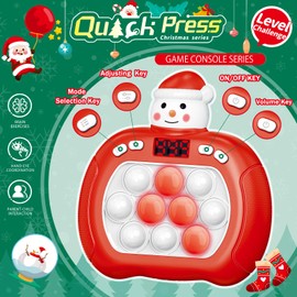 Upgraded Pop Push Game Toy for Kids, Quick Fast Push Pop Puzzle Handheld Game Light up Fidget Toy 8-12, Pop Bubble Sensory Toys Christmas Stocking Stuffers Birthday Gifts for Kids Ages 3-12