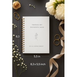 bitCNY Nurse Botanical Spiral Notebook, Nurse Appreciation Gifts Notebook Journal for Women, Nursing Gifts for Women, Things My Patients Said Medical Nursing Journal, 5.5x8.3 Inch