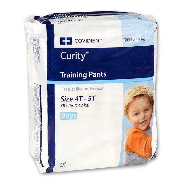 Curity Toddler Pull-On Training Pants for Boys, Size Extra Large - XL (Over 38 lbs), Pack/19