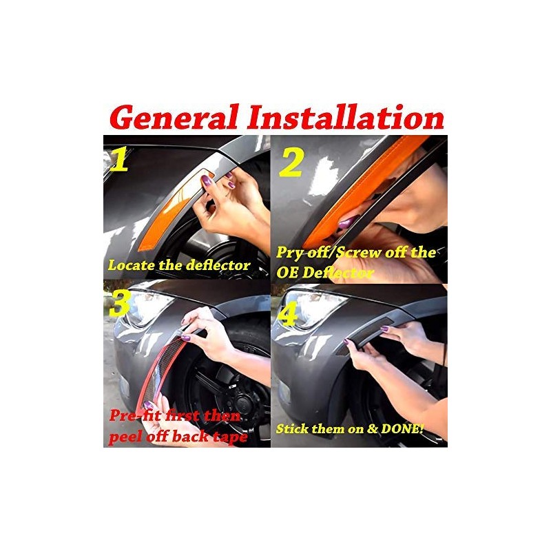 Overun Front Side Marker Fender Bumper Replacement Reflector Smoked Lens