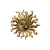 ETDesign #E05020C Yellow Sun Retro Boho Psychedelic Hippie Embroidery Applique