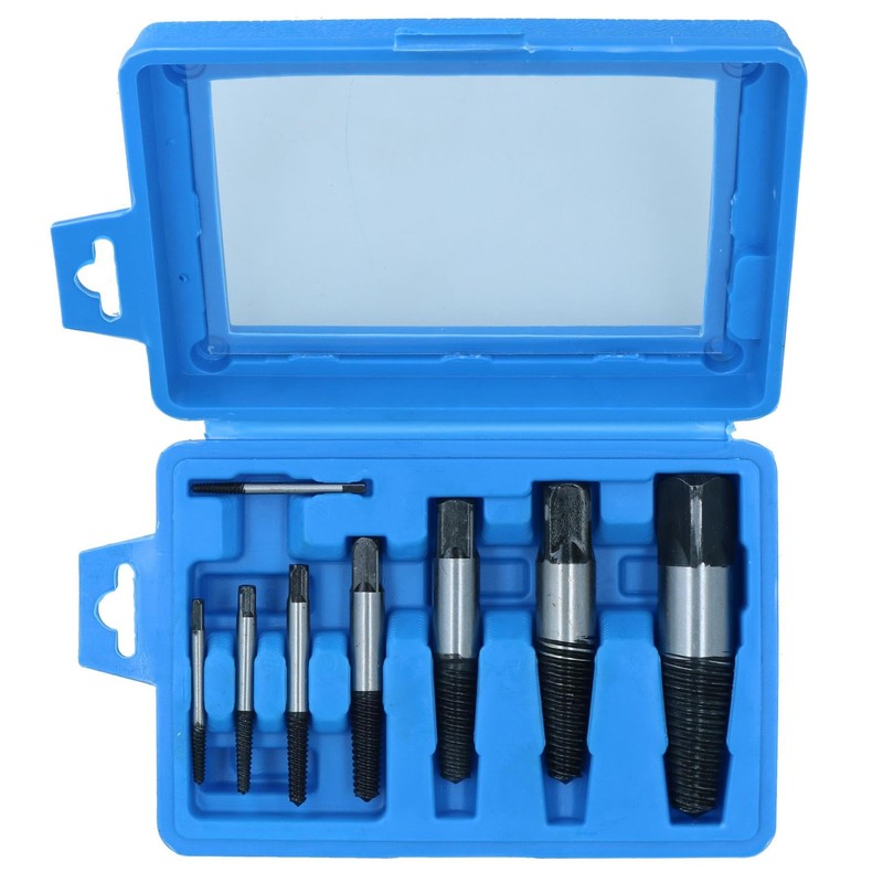 Stud/Bolt/Screw Extractor Remover Set for Rusted, Rounded, Seized Bolt TE111