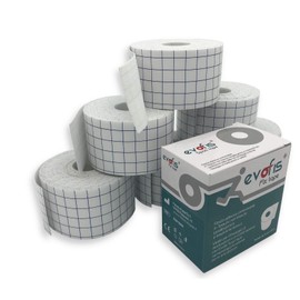 Evofis Sport tape, sports tape, white for compression/fixation of dressings, tape bandage, finger tape, elastic (5 cm x 10 m, white)