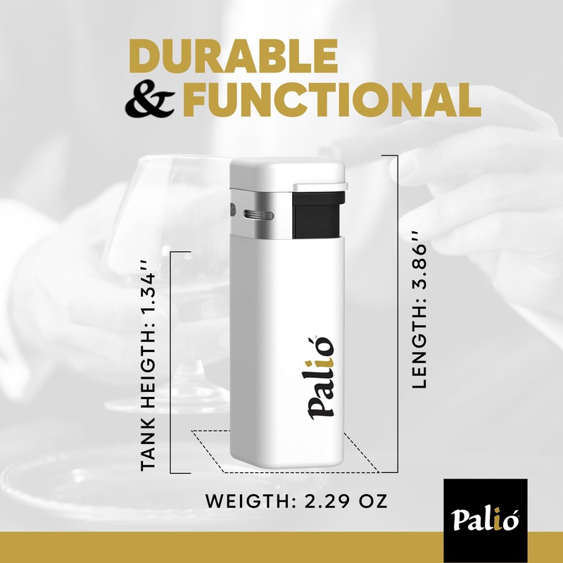 Palió Treo Triple Jet Flame Butane Torch Lighter, White |